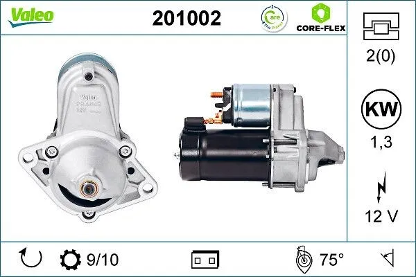 Startmotor VALEO 201002