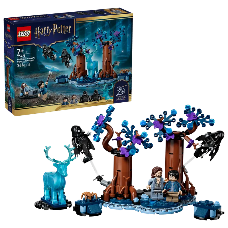 LEGO Harry Potter 76475 Den förbjudna skogen: Expecto Patronum - Leksak för barn från 7 år - Present