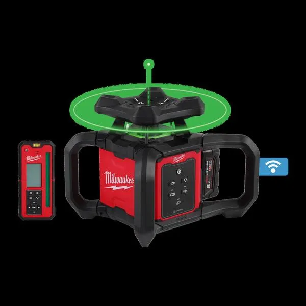 Milwaukee M18 RLOHVG300-501C Rotationslaser med batteri och laddare