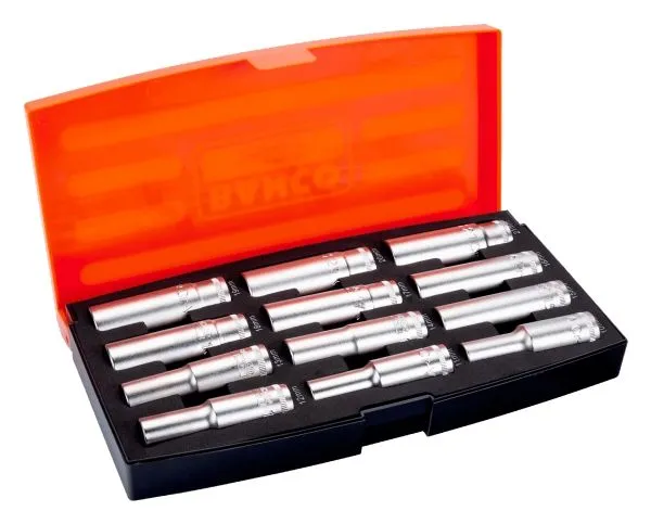 BAHCO socket set 1/2 lang 12 pieces 10-21mm