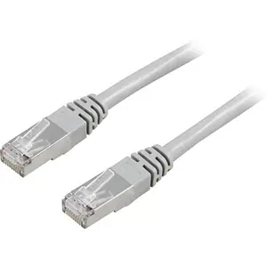 DELTACO F/UTP, Cat5e patchkabel, 15m, grå