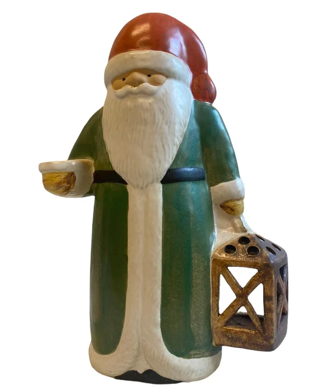 Gustavsberg – Stor Tomte med lykta grön design Lisa Larson