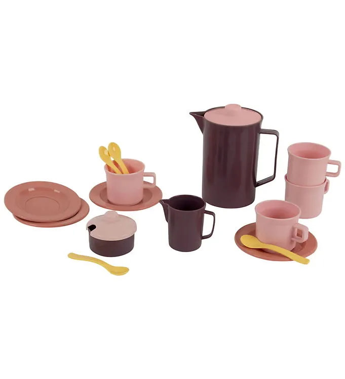 Dantoy Kaffeservis – 17 Delar – Lila/Rosa