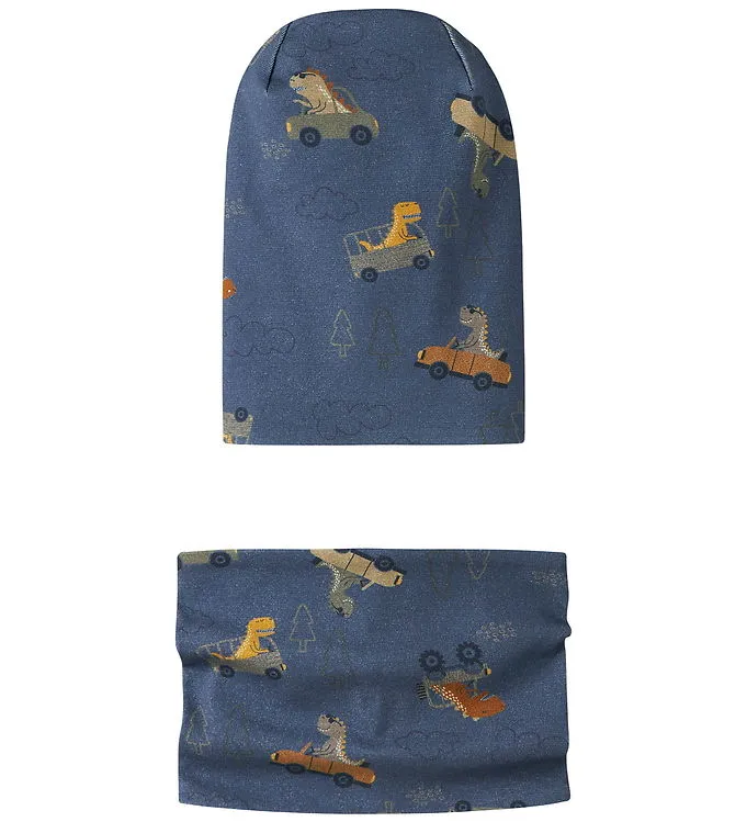 Name It Mössa/Halsvärmare - Vändbar - NmmMoppy - Vintage Indigo/