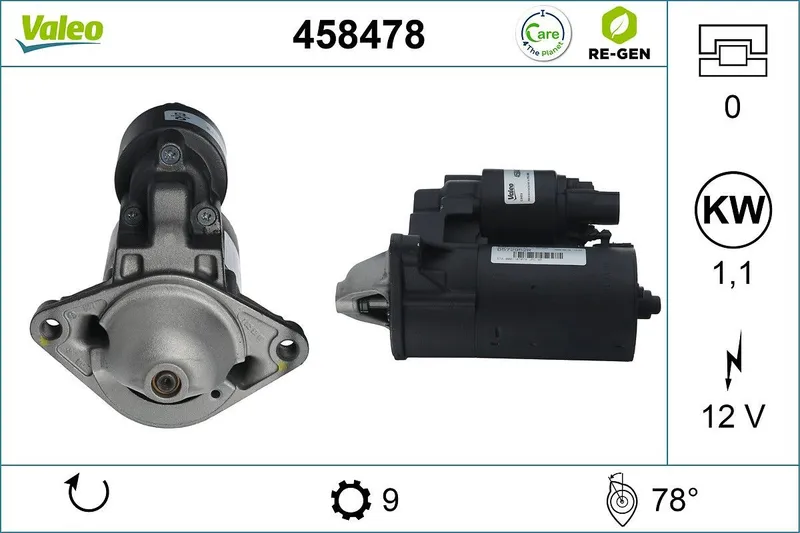 VALEO 458478 Startmotor