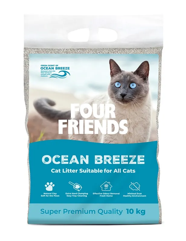 Kattsand FourFriends Cat Litter Ocean Breeze 10 kg