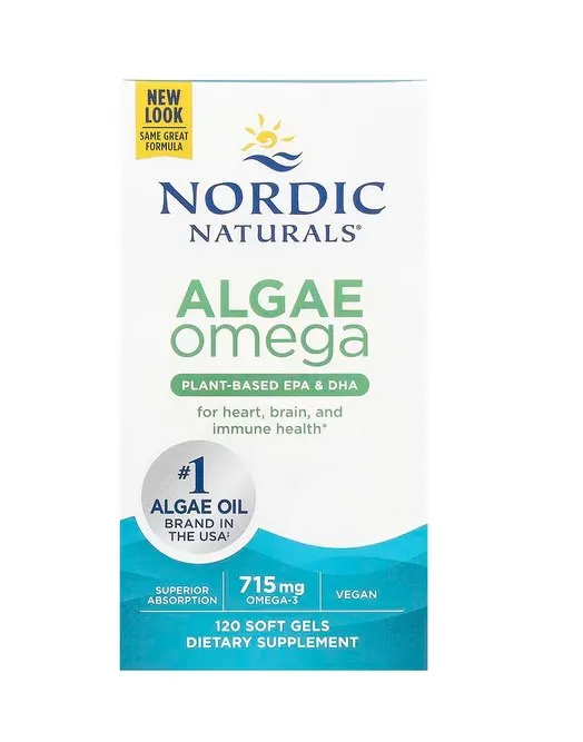 Nordic Naturals - Algae Omega, 715 mg Omega-3, 120 kapslar