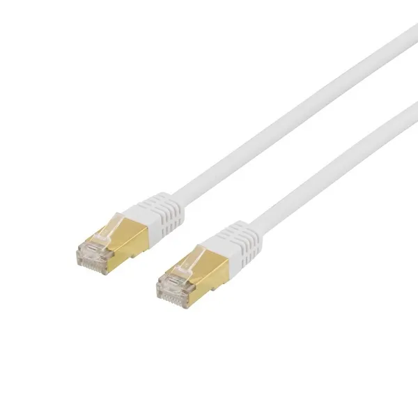 Deltaco STP-710V - patch cable - 10 m - white - Vit - 10m