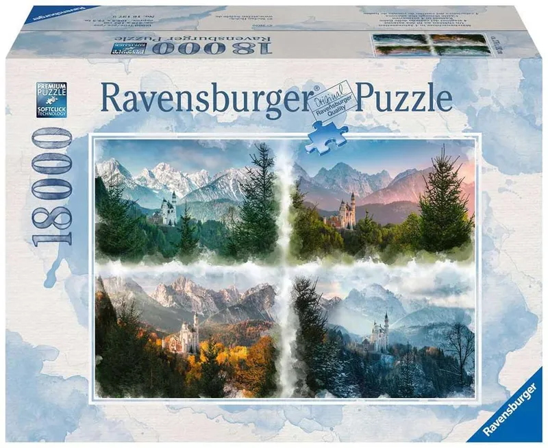 Ravensburger Pussel – Slottet Neuschwanstein genom årstiderna 18000 bitar