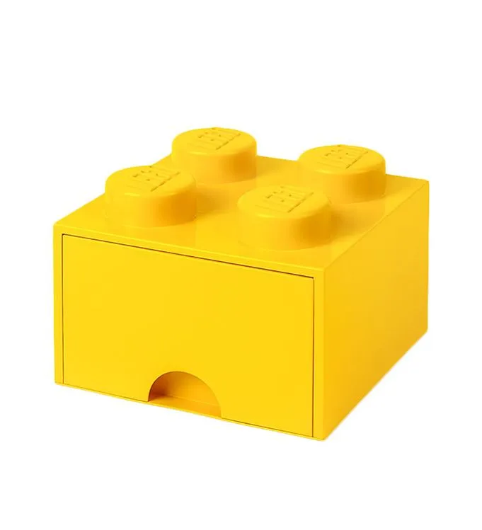 LEGO® Storage Förvaringslåda - 4 Knoppar - 25x25x18 - Gul