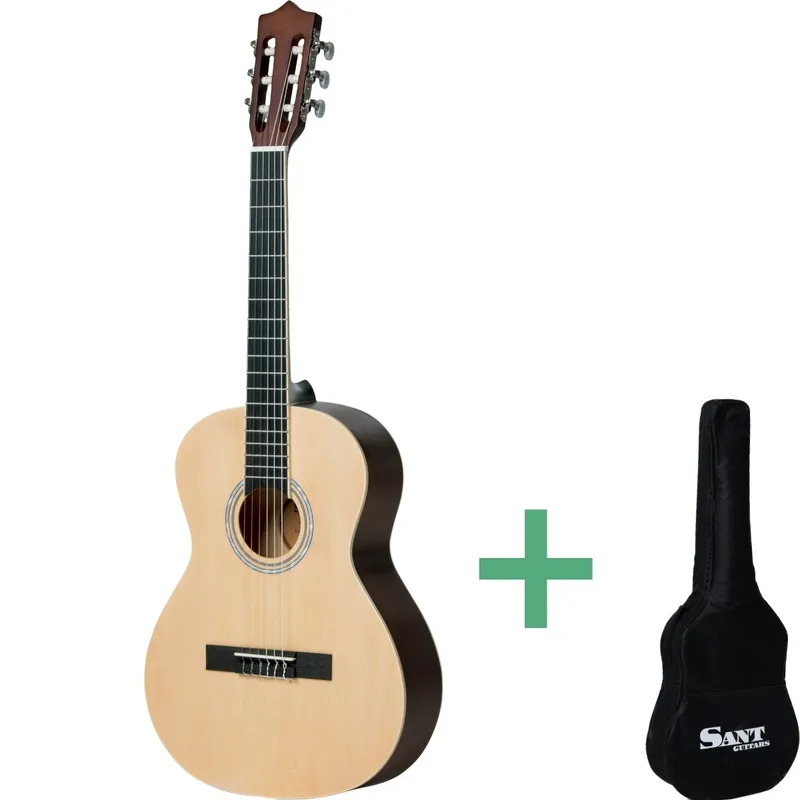 Sant Guitars CJ-36L SNA spansk gitarr, 3/4 juniorstorlek, vänsterhänt nature