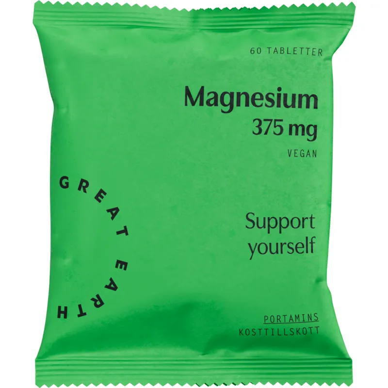 Great Earth Magnesium 375 mg Refill 60 tabletter