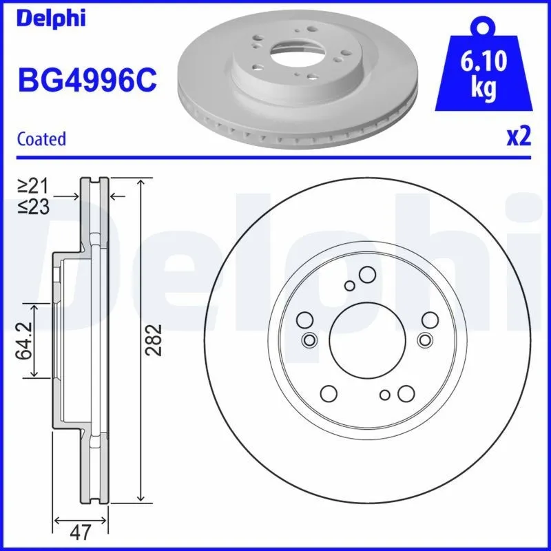 Bromsskiva DELPHI BG4996C