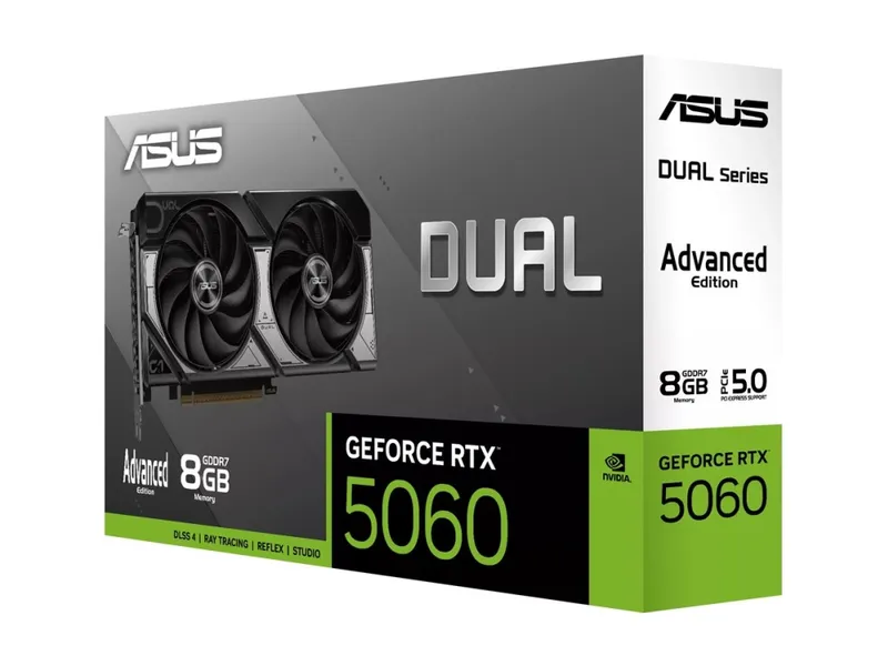 ASUS GeForce RTX 5060 DUAL OC Advanced - 8GB GDDR7 RAM - Grafikkort