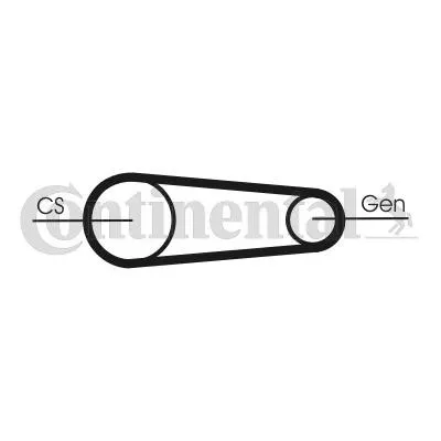 Drivremssats CONTITECH 6PK831 ELAST T1