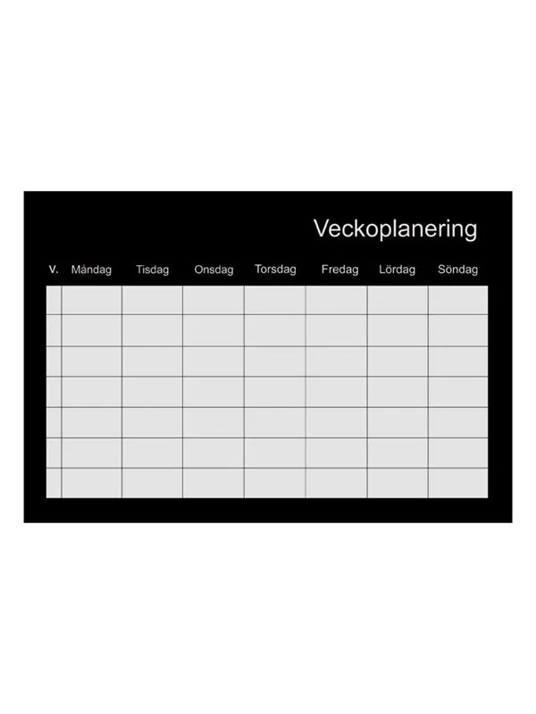 Veckoplaneringstavla 60×40 cm inklusive penna och magneter BNT Office