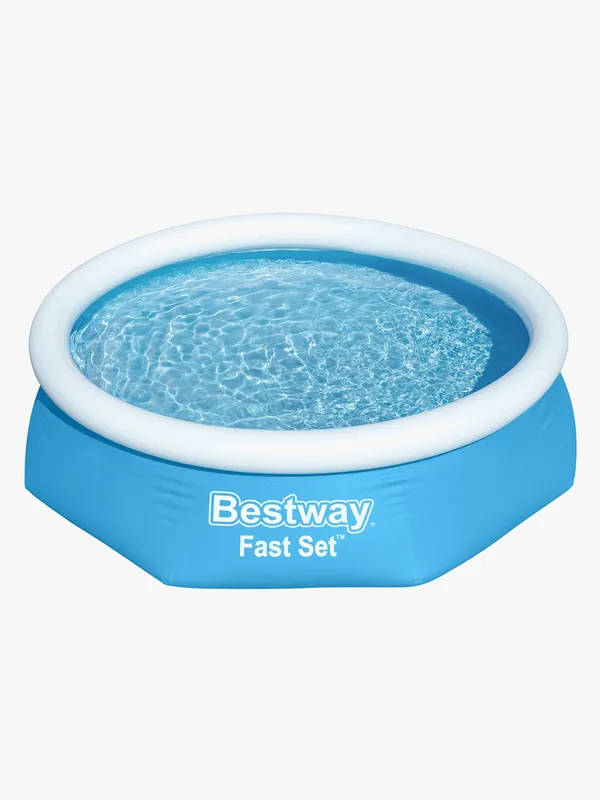 Bestway Uppblåsbar pool Fast Set rund 244×61 cm 57265