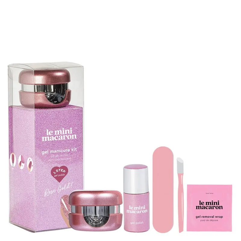 Le Mini Macaron Gel Manicure Kit Rose Gold (U) 10 ml