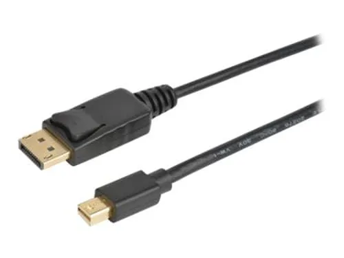 Prokord Displayport-kabel 1m Displayport Mini Displayport Svart