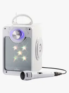 Karaoke Machine with Bluetooth Disco LED Light White Stars
