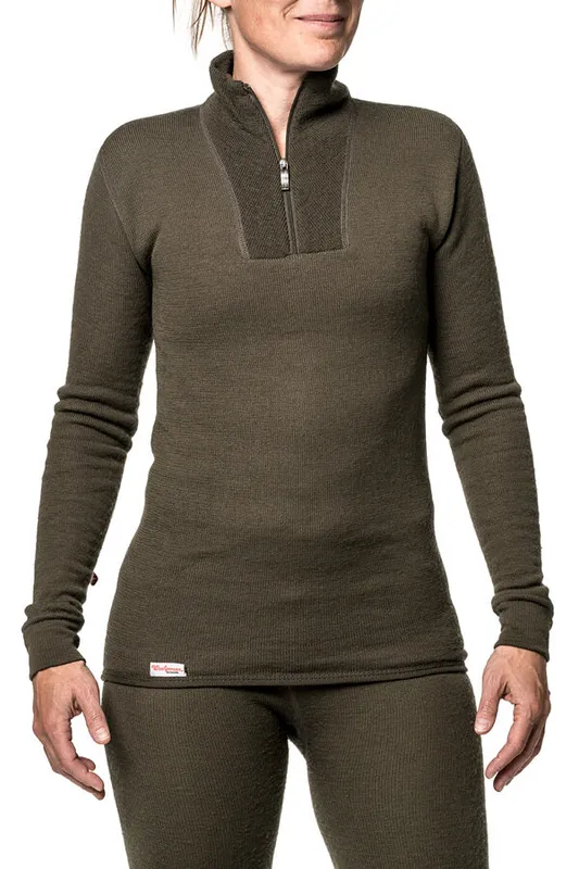 Woolpower Zip Turtleneck 200 Pine Green (#5773)