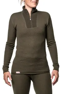 Woolpower Zip Turtleneck 200 Pine Green (#5773)
