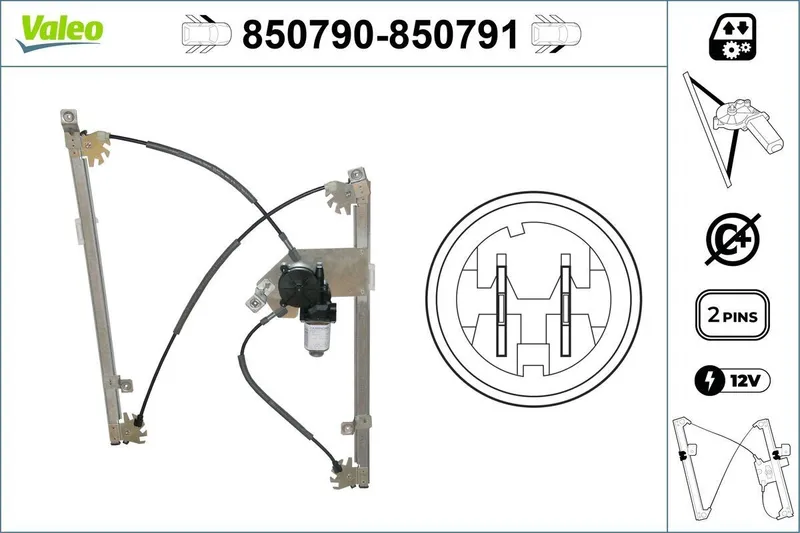 VALEO 850790 Fönsterhiss