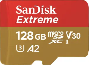 SanDisk MicroSDXC Extreme 128GB 190MB/s A2 C10 V30 UHS-I U3