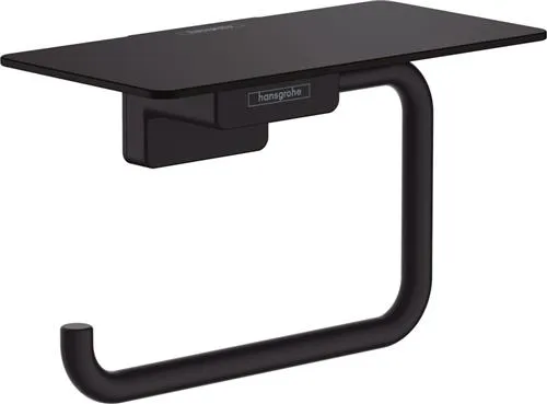 Hansgrohe addstoris roll holder with shelf matt black