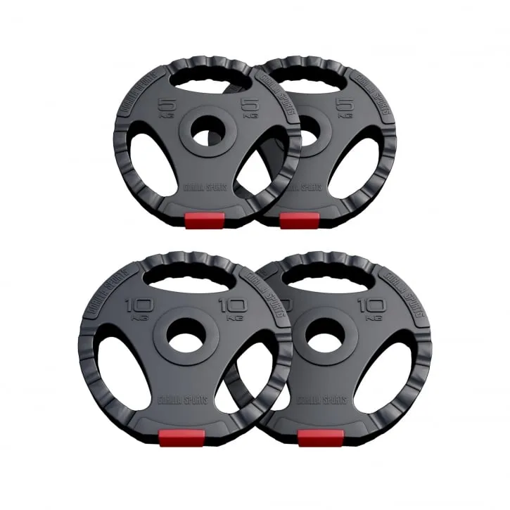 Viktskivor PRO 51mm Trigrip 2×5-2x10kg