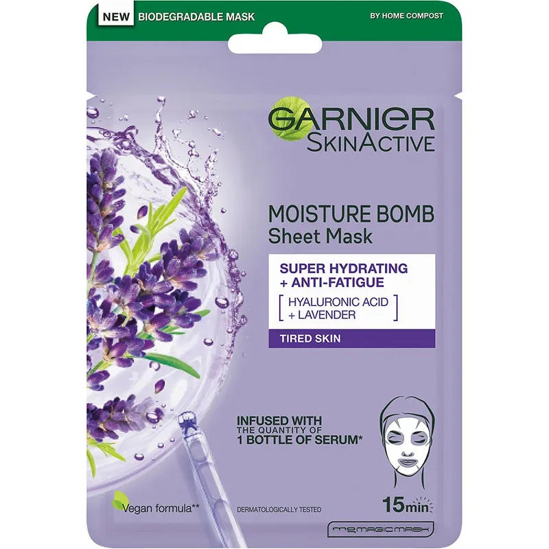 Garnier SkinActive Moisture Bomb Super Hydrating & Anti-Fatigue Sheet Mask for Tired Skin