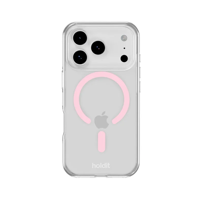 holdit iPhone 17 Pro Max MagSafe Mobilskal Pink/Transparent