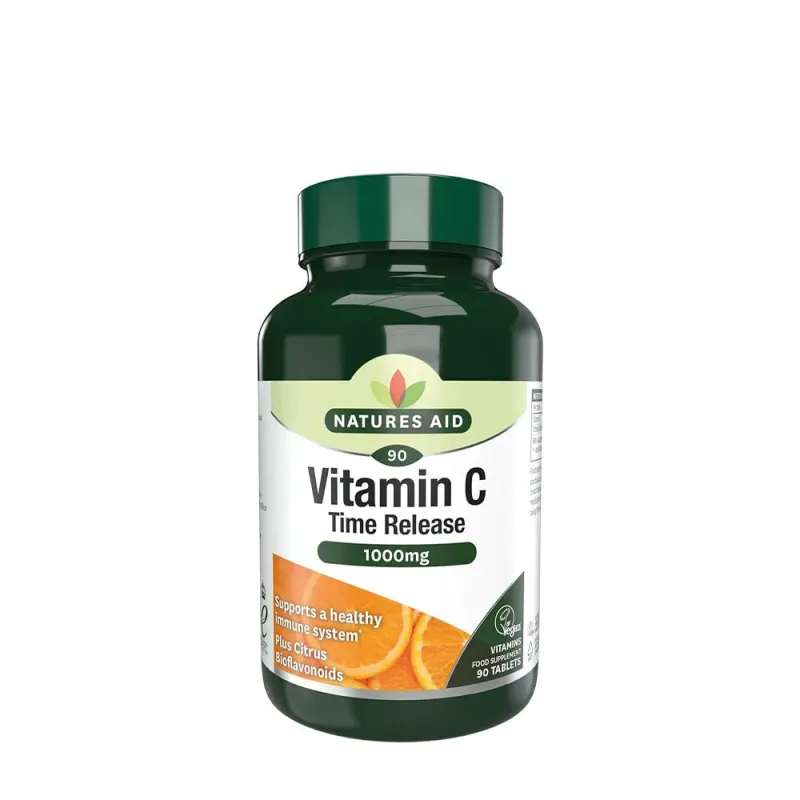 Natures Aid - Vitamin C 1000 mg Tidsfrisättning, 90 tabletter