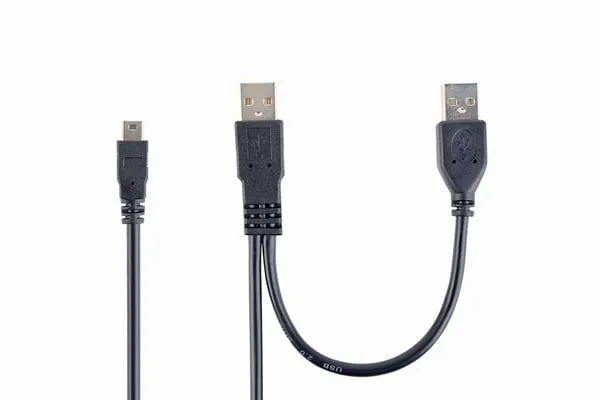 Gembird 0.9m 2x USB 2.0 A/mini-B M USB-kablar 0,9 m Micro-USB A Mini-USB B Svart