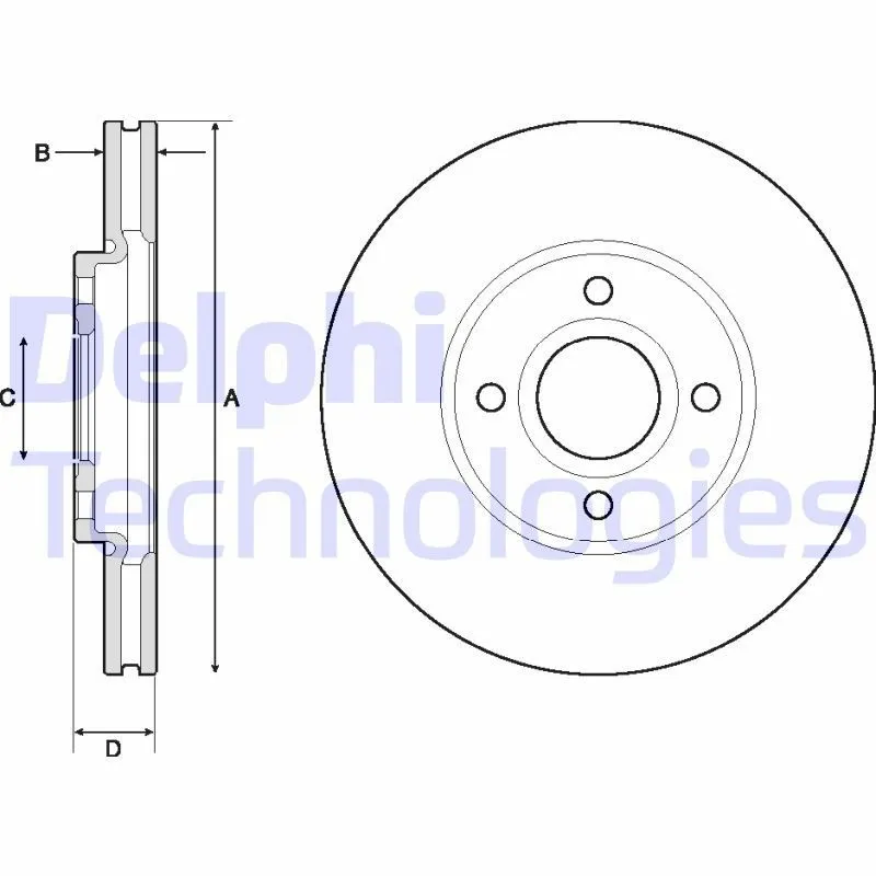 Bromsskiva DELPHI BG4715C