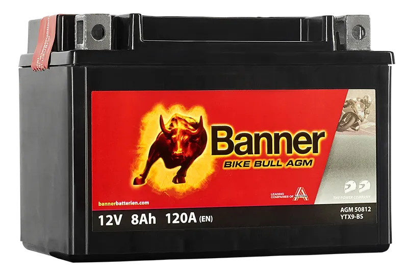 Banner Bike Bull AGM 50812 Startbatteri 12V, 8 Ah