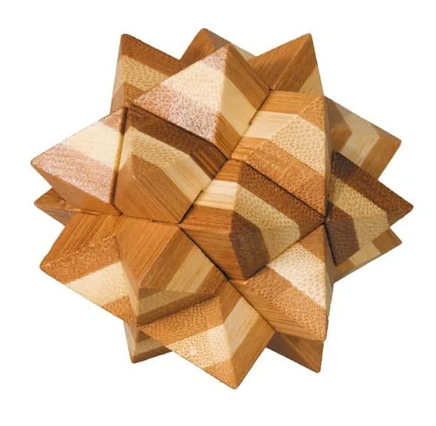 Knep & Knåp, Bambu-3D-pussel – Stjärna – Svårighetsgrad 4