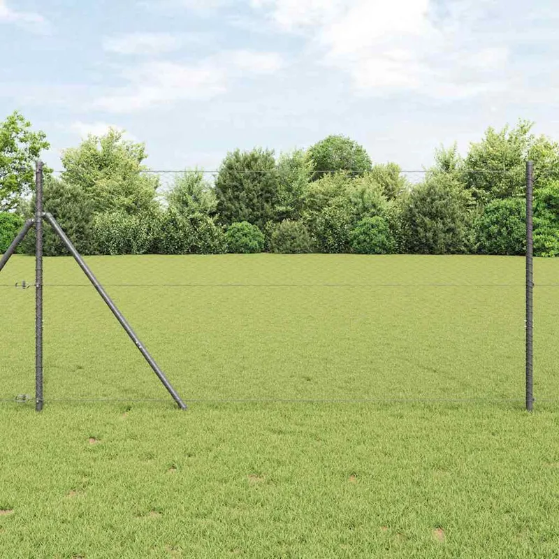 vidaXL Hexagonstängsel 10 x 1,2 m PVC Grå (#4795)