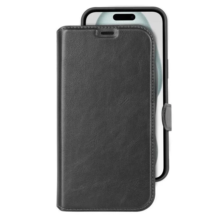 Celly iPhone 15 Plus Plånboksfodral 2-in-1 Slim – Svart