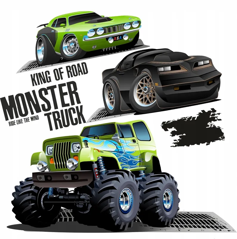Väggdekal – Monstertruckar / 02