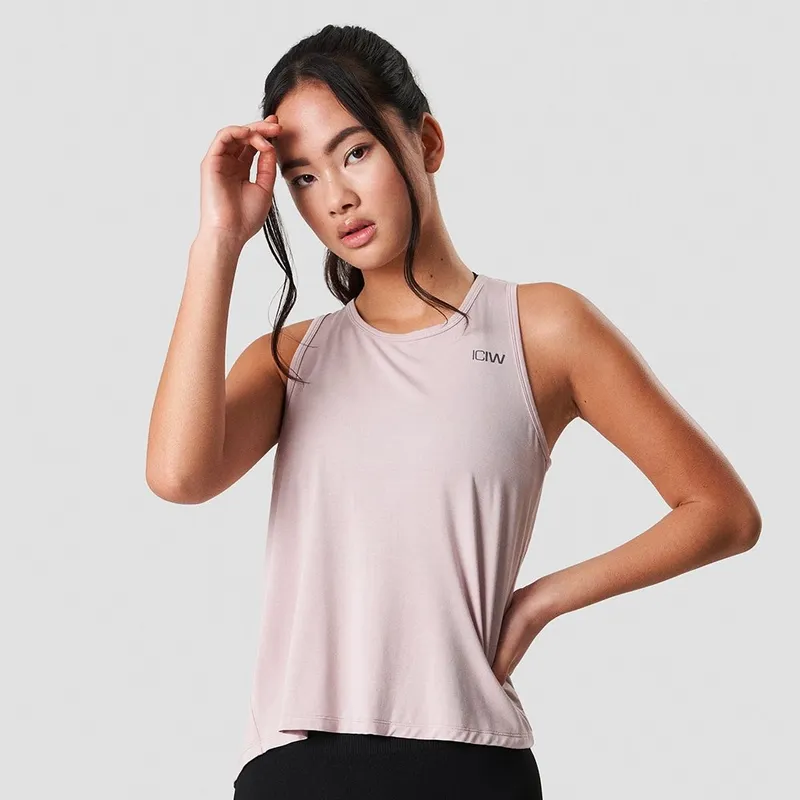 ICANIWILL Nimble Open Back Tank Top Light Mauve Wmn - XS - Kvinnor