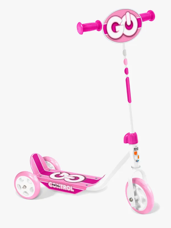 Stamp Skids Control 3-hjulig Sparkcykel, Rosa/vit