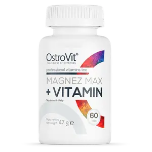 OstroVit - Magnez MAX + Vitamin, 60 tabletter