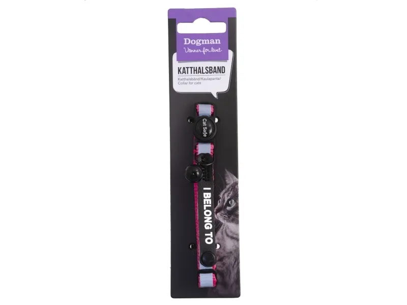 Dogman Katthalsband Stripe rosa