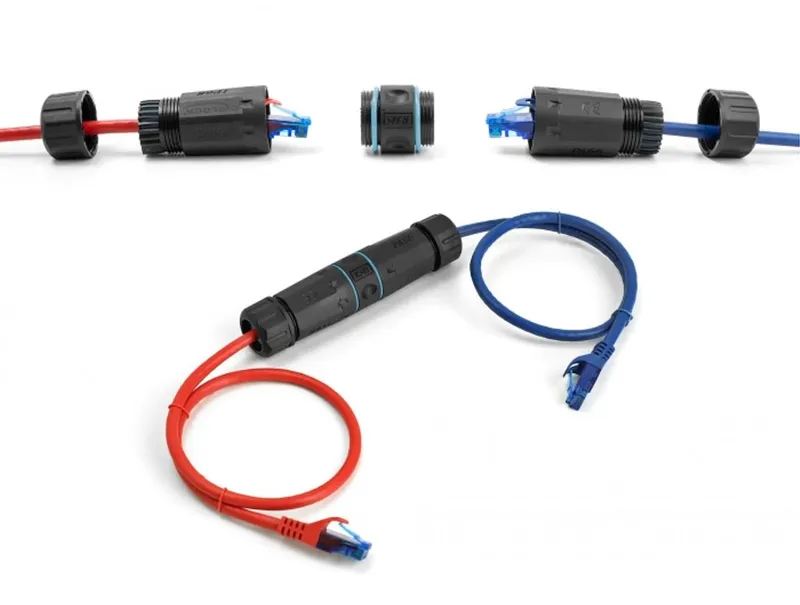 Delock Kabelkoppling RJ45 hona till hona Cat.6A - vattentät