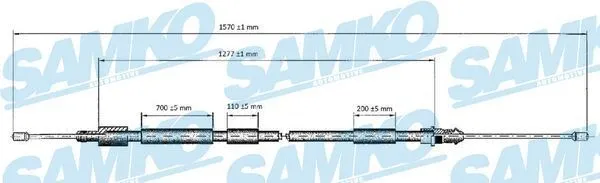 Handbromsvajer SAMKO C0119B