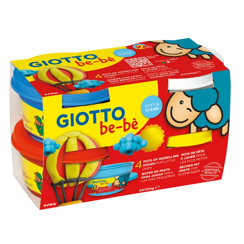 Modellera för de yngsta från 2 år 4×100 g Giotto Be-bè