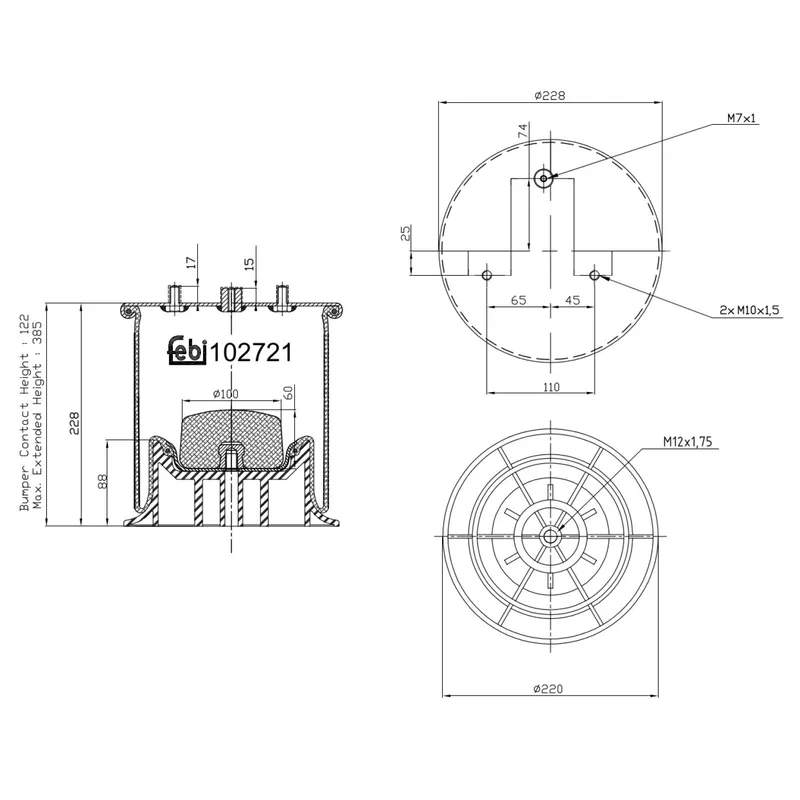 Luftbälg FEBI BILSTEIN 102721