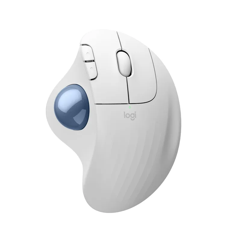Logitech Ergo M575S - Off-White - Ergonomisk mus - Optic - 5 knappar - Vit