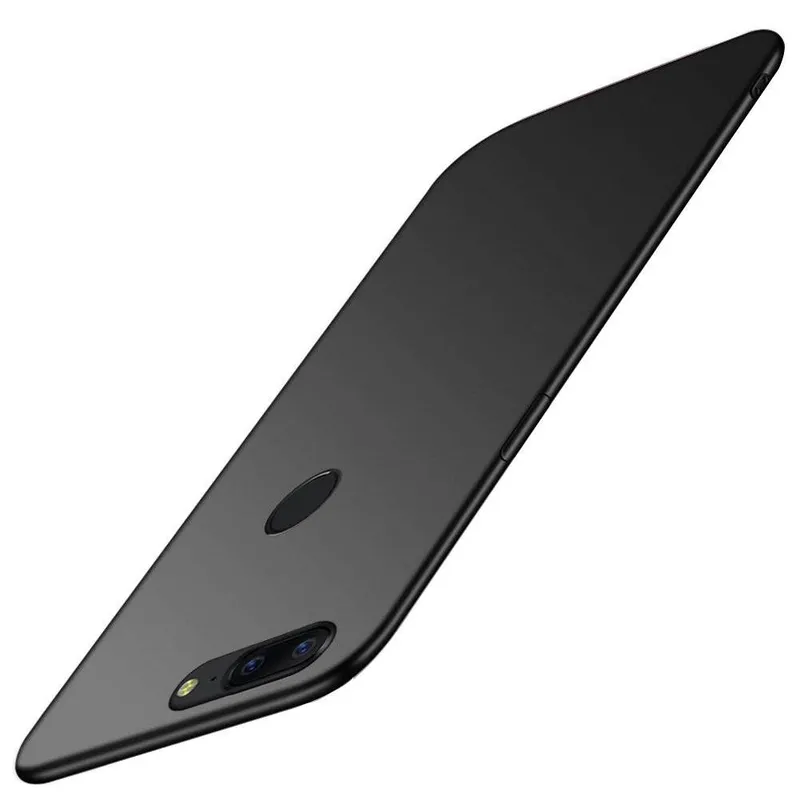 Hårt gummibelagt skal för OnePlus 5T – Svart